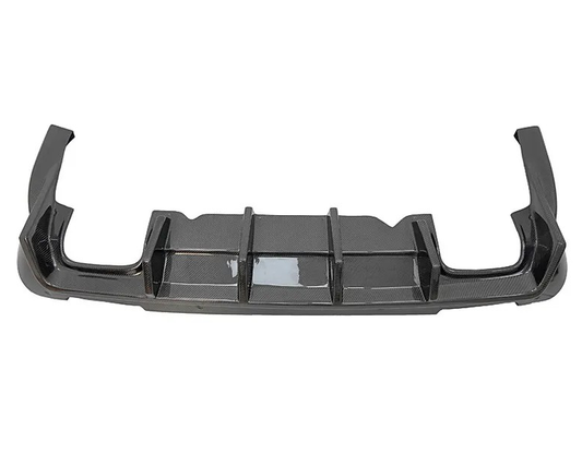 Dodge Challenger Hellcat Redeye T/A Scat Pack 392 SRT R/T SXT SE 2008-2023 (suitable for narrowbody, widebody requires slight modification to corners) with Aero Republic's Aftermarket Parts - Rear Diffuser Big Fin Carbon Fiber. A complete transformation of style and performance.