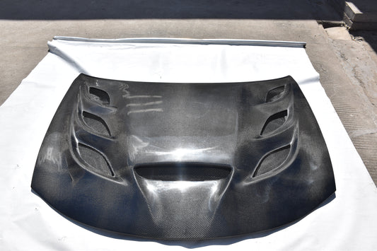 Dodge Charger 2015 2016 2017 2018 2019 2020 2021 2022 2023 with Aftermarket Parts - V2 Hood Carbon Fiber / FRP from Aero Republic