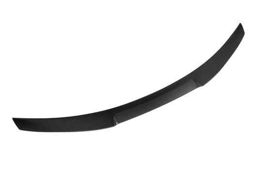Infiniti Q50 Red Sport 400 Luxe Sensory Signature Premium Pure 2014 2015 2016 2017 2018 2019 2020 2021 2022 2023 2024 with Aftermarket Parts - M4 Style Rear Lip Spoiler Pre-preg Carbon from Aero Republic