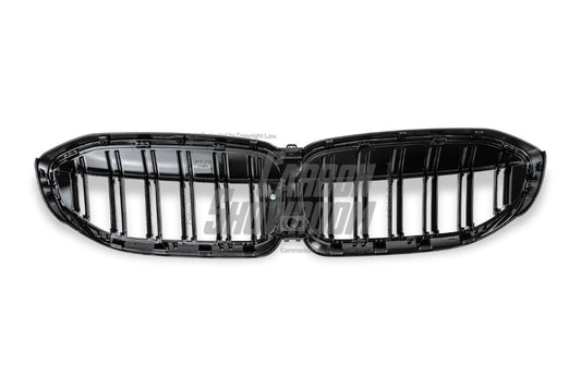 BMW 3 Series M340 330 320 G20 G21 Pre-LCI 2019 2020 2021 2022 with Aftermarket Parts - Dual Slat Front Kidney Grill ABS from Aero Republic