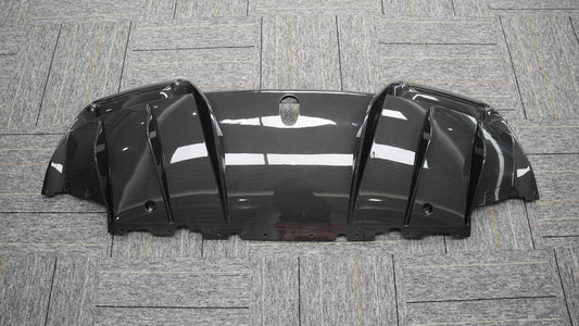 Ferrari 296 GTB GTS 2021-ON with Aftermarket Parts - OEM Replacement Style Rear Diffuser Carbon Fiber from Aero Republic