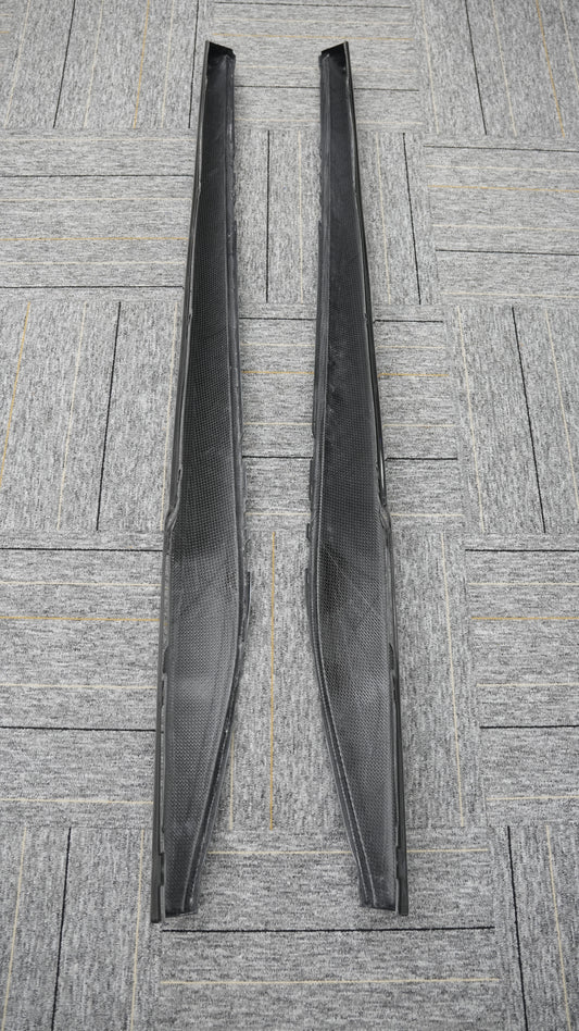 Ferrari 296 GTB GTS 2021-ON with Aftermarket Parts - OEM Replacement Style Side Skirts Carbon Fiber from Aero Republic