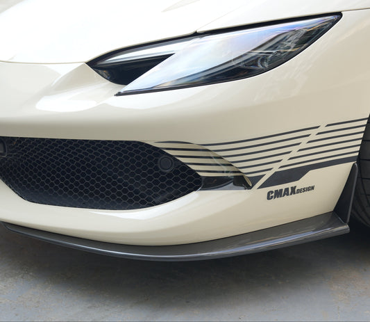 Ferrari 296 GTB GTS 2021-ON with Aftermarket Parts - OEM Replacement Style Front Lip Splitters Carbon Fiber from Aero Republic