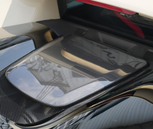 Ferrari 296 GTB 2021-ON with Aftermarket Parts - OEM Replacement Style Rear Engine Cover Pre-preg Carbon Fiber from Aero Republic