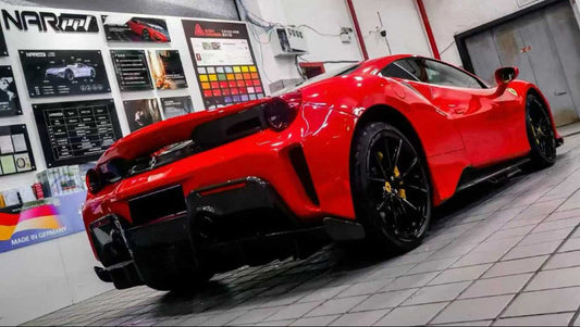 Ferrari 488 GTB with Aftermarket Parts - 1:1 Pista Style Full Body Kit Carbon Fiber / FRP from Aero Republic