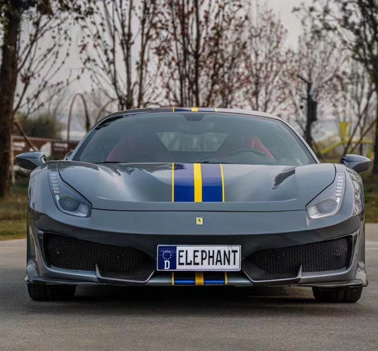 Ferrari 488 GTB with Aftermarket Parts - 1:1 Pista Style Full Body Kit Carbon Fiber / FRP from Aero Republic