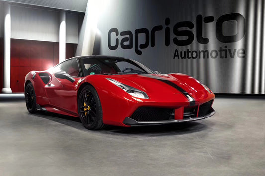 Ferrari 488 GTB & Spider 2016 2017 2018 2019 2020 with Aftermarket Parts - Cap Style Front Lip Carbon Fiber / FRP from Aero Republic
