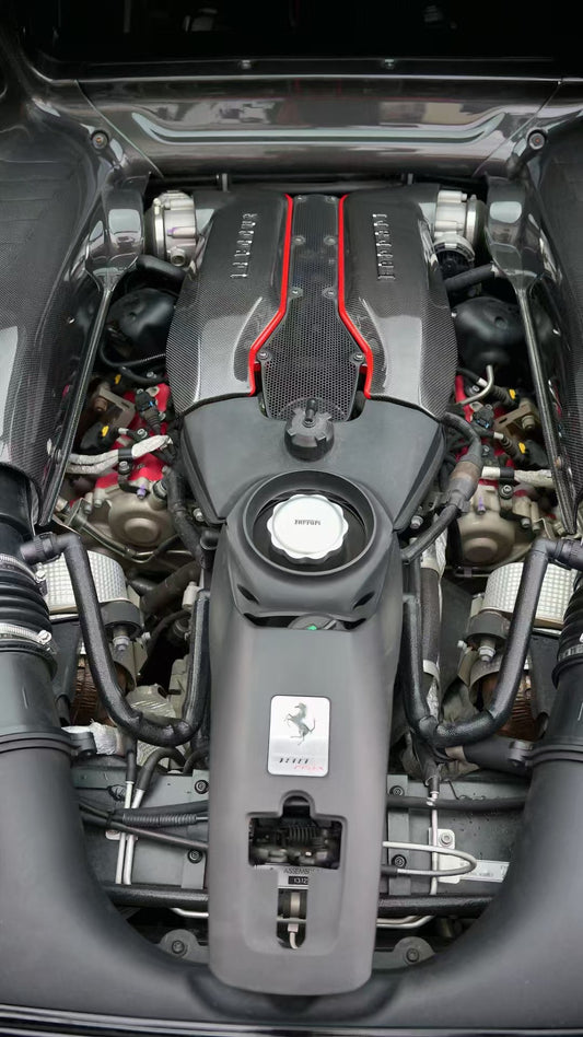 Ferrari 488 GTB & Spider 2016 2017 2018 2019 2020 with Aftermarket Parts - 1:1 Pista Style Intake Pipe Pre-preg Carbon Fiber from Aero Republic