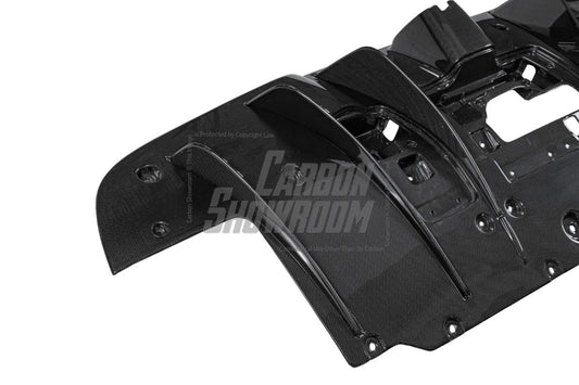 Ferrari 488 GTB & Spider 2016 2017 2018 2019 2020 with Aftermarket Parts - OEM 1:1 Style Replacement Rear Diffuser Dry Pre-preg Carbon Fiber from Aero Republic