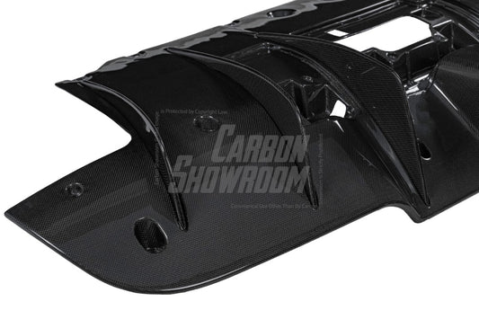 Ferrari 488 GTB & Spider 2016 2017 2018 2019 2020 with Aftermarket Parts - OEM 1:1 Style Replacement Rear Diffuser Dry Pre-preg Carbon Fiber from Aero Republic