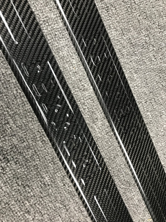 Ferrari 488 GTB & Spider 2016 2017 2018 2019 2020 with Aftermarket Parts - 1:1 Pista Style (With & Without Logo) Outside Door Sill Plate Carbon Fiber