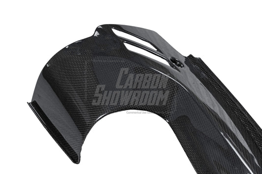 Ferrari 488 Spider 2016 2017 2018 2019 2020 with Aftermarket Parts - OEM 1:1 Style Replacement Engine Bay Side Panels Dry Pre-preg Carbon Fiber from Aero Republic