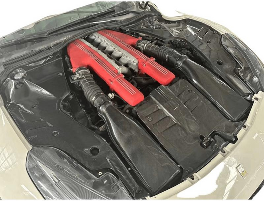Ferrari F12 2013 2014 2015 2016 2017 with Aftermarket Parts - OEM Replacement 1:1 Engine Bay Cover Carbon Fiber from Aero Republic