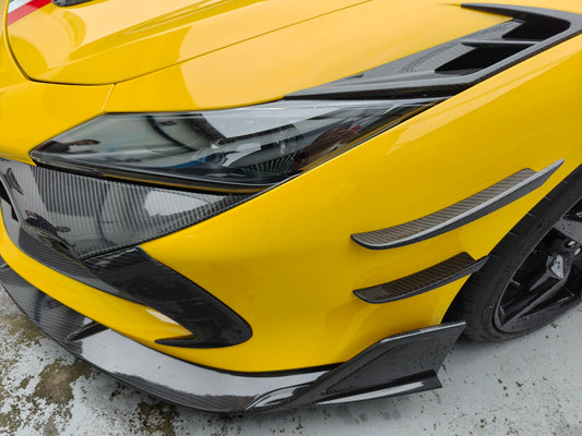 Ferrari F8 Tributo & Spider 2020 2021 2022 2023 with Aftermarket Parts - M Style Lighting Vent Carbon Fiber from Aero Republic