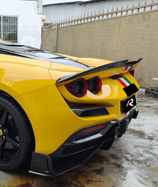 Ferrari F8 Tributo & Spider 2020 2021 2022 2023 with Aftermarket Parts - M Style Rear Spoiler Carbon Fiber / FRP from Aero Republic