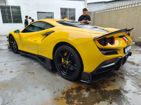 Aero Republic M Style Rear Bumper Trim for Ferrari F8 Tributo & Spider Dry Pre-preg Carbon Fiber