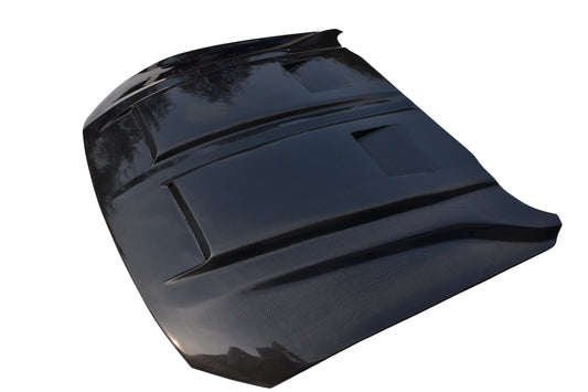 Ford Mustang Ecoboost V6 GT March1 Bullitt S550.2 2018 2019 2020 2021 2022 2023 with Aftermarket Parts - V1 Hood Carbon Fiber/FRP from Aero Republic