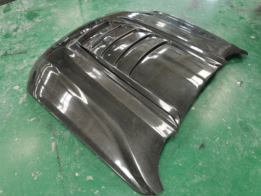 Ford Mustang Ecoboost V6 GT March1 Bullitt S550.2 2018 2019 2020 2021 2022 2023 with Aftermarket Parts - V4 Hood Carbon Fiber/FRP from Aero Republic