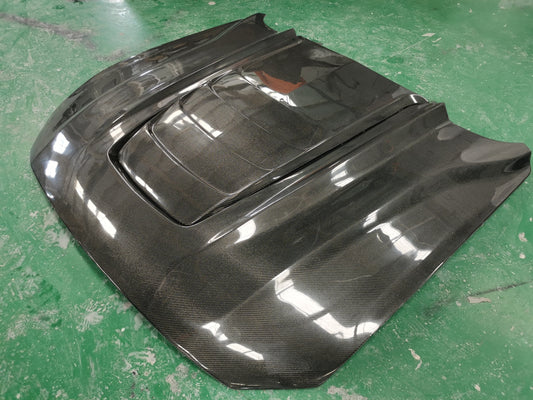 Ford Mustang Ecoboost V6 GT March1 Bullitt S550.2 2018 2019 2020 2021 2022 2023 with Aftermarket Parts - V4 Hood Carbon Fiber/FRP from Aero Republic
