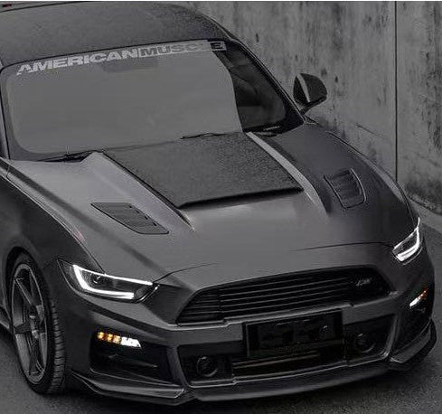 Ford Mustang GT 5.0 V6 3.6 Ecoboost 2.3 S550.1 2015 2016 2017 with Aftermarket Parts - Hood Carbon Fiber from Aero Republic