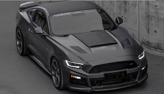 Ford Mustang GT 5.0 V6 3.6 Ecoboost 2.3 S550.1 2015 2016 2017 with Aftermarket Parts - Hood Carbon Fiber from Aero Republic