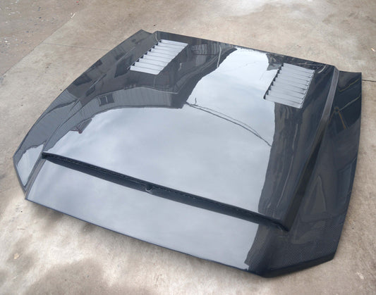 Ford Mustang V6 GT V8 2009 2010 2011 2012 2013 2014 with Aftermarket Parts - Hood Carbon Fiber/FRP from Aero Republic