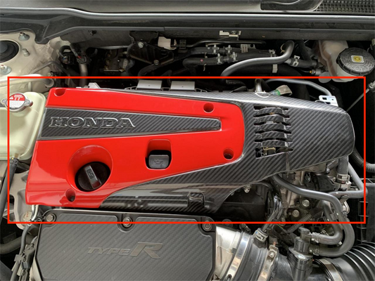 Honda Civic Type-R FL5 2023-ON with Aftermarket Parts - Replacement Engine Bay Cover Carbon Fiber from Aero Republic