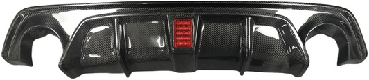 Infiniti Q50 Red Sport 400 Luxe Sensory Signature Premium Pure 2018 2019 2020 2021 2022 2023 2024 with Aftermarket Parts - With Light Rear Diffuser Carbon Fiber from Aero Republic