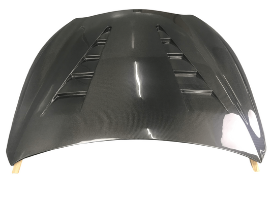Infiniti Q50 Red Sport 400 Luxe Sensory Signature Premium Pure 2014 2015 2016 2017 2018 2019 2020 2021 2022 2023 2024 with Aftermarket Parts - RT Hood Carbon Fiber from Aero Republic