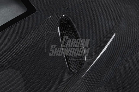 Infiniti Q50 Red Sport 400 Luxe Sensory Signature Premium Pure 2014 2015 2016 2017 2018 2019 2020 2021 2022 2023 2024 with Aftermarket Parts - With Glass Window Hood Carbon Fiber from Aero Republic