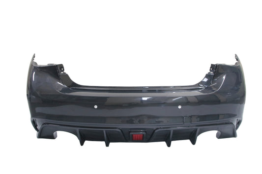 Infiniti Q50 Red Sport 400 Luxe Sensory Signature Premium Pure 2014 2015 2016 2017 2018 2019 2020 2021 2022 2023 2024 with Aftermarket Parts - Rear Bumper Carbon Fiber from Aero Republic