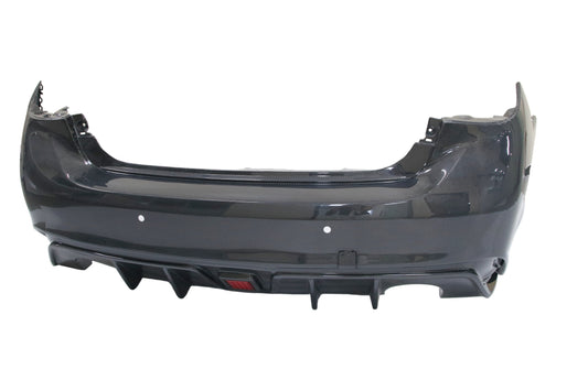 Infiniti Q50 Red Sport 400 Luxe Sensory Signature Premium Pure 2014 2015 2016 2017 2018 2019 2020 2021 2022 2023 2024 with Aftermarket Parts - Rear Bumper Carbon Fiber from Aero Republic