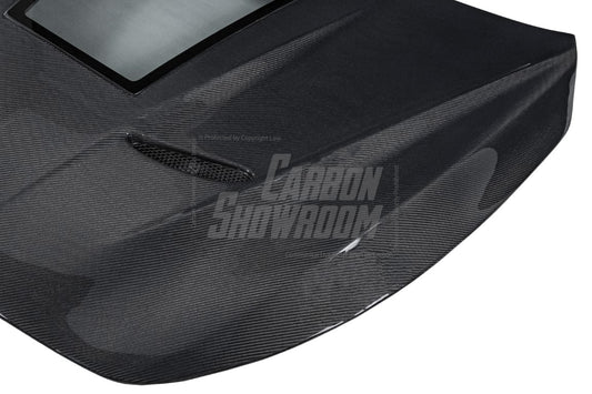 Infiniti Q60 Red Sport 400 Premium Luxe Sport Pure 2017 2018 2019 2020 2021 2022 with Aftermarket Parts - Type A Hood Carbon Fiber from Aero Republic