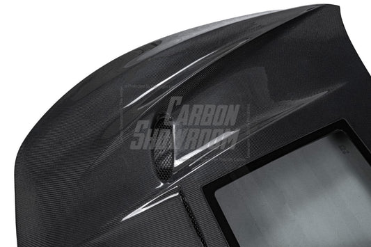 Infiniti Q60 Red Sport 400 Premium Luxe Sport Pure 2017 2018 2019 2020 2021 2022 with Aftermarket Parts - Type B Hood Carbon Fiber from Aero Republic