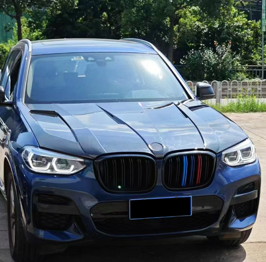 BMW X3 M40i xDrive30e s/xDrive30i G01 & X3M X3MC F97 (Fits Both Pre-LCI & LCI) 2019 2020 2021 2022 2023 2024 & X4 G02 xDrive30i M40i (Fits Both Pre-LCI & LCI) 2019 2020 2021 2022 2023 2024 2025 & X4M X4MC F98 2019-ON with Aftermarket Parts - LD Style Hood Dry Pre-preg Carbon Fiber from Aero Republic?