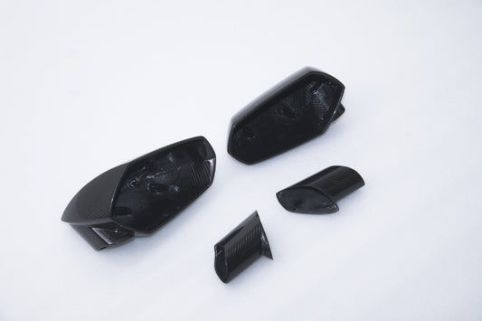 Lamborghini Aventador LP700 LP720 LP750 SVJ SV with Aftermarket Parts - OEM Upgrade Mirror Caps Pre-preg Carbon Fiber from Aero Republic