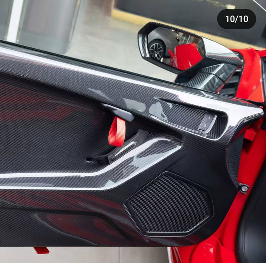 Lamborghini Huracan LP580 LP610 Evo RWD AWD Tecnica Performante STO Sterrato 2015 2016 2017 2018 2019 2020 2021 2022 2023 2024 with Aftermarket Parts - 1:1 STO & 1:1 STO OEM Style Interior Door Card Panel & Interior Door Speaker Cover Pre-preg Carbon Fiber / FRP / PP from Aero Republic