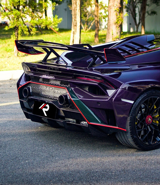 Lamborghini Huracan LP580 LP610 Evo RWD AWD Tecnica Performante STO Sterrato 2015-2024 with Aftermarket Parts - 1:1 STO OEM Style Rear Bumper Pre-preg Carbon Fiber / FRP from Aero Republic