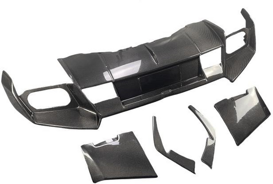 Lamborghini Huracan LP610 LP610-4 2015 2016 2017 2018 with Aftermarket Parts - Man STyle Rear Diffuser Carbon Fiber from Aero Republic
