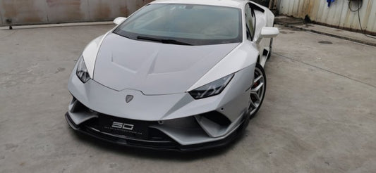 Lamborghini Huracan Performante 2018 2019 with Aftermarket Parts - Vor Style Front Lip Pre-preg Carbon Fiber / FRP from Aero Republic