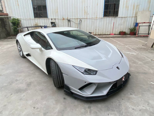 Lamborghini Huracan Performante 2018 2019 with Aftermarket Parts - Vor Style Front Lip Pre-preg Carbon Fiber / FRP from Aero Republic
