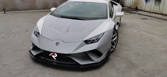 Lamborghini Huracan Performante 2018 2019 with Aftermarket Parts - Vor Style Front Lip Pre-preg Carbon Fiber / FRP from Aero Republic