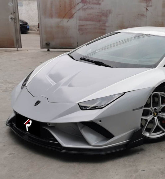 Lamborghini Huracan Performante 2018 2019 with Aftermarket Parts - Vor Style Front Lip Pre-preg Carbon Fiber / FRP from Aero Republic
