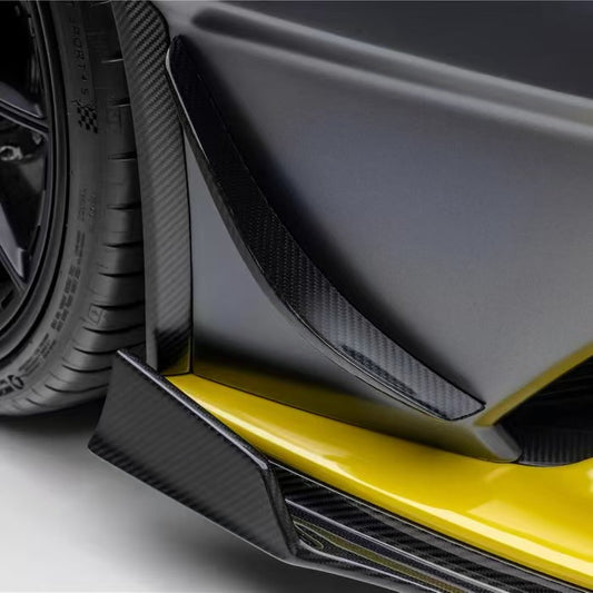 Lamborghini Huracan STO 2021 2022 2023 2024 with Aftermarket Parts - Vor Style Front Lip Pre-preg Carbon Fiber / FRP from Aero Republic