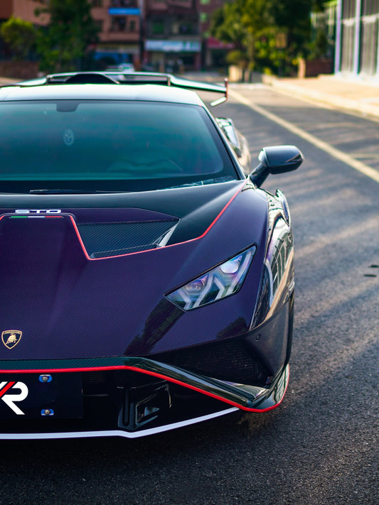 Lamborghini Huracan STO 2021 2022 2023 2024 with Aftermarket Parts - Vor Style Front Canards Pre-preg Carbon Fiber / FRP from Aero Republic