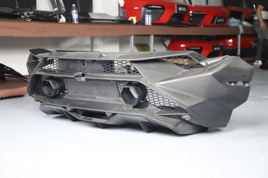 Lamborghini Huracan Tecnica Performante Evo 2015 2016 2017 2018 2019 2020 2021 2022 2023 2024 with Aftermarket Parts - Tecnica Style Rear Bumper & Diffuser Dry Pre-preg Carbon Fiber from Aero Republic
