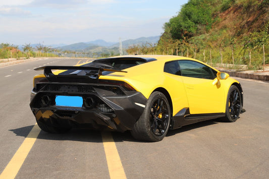 Lamborghini Huracan Tecnica Performante Evo 2015 2016 2017 2018 2019 2020 2021 2022 2023 2024 with Aftermarket Parts - Tecnica Style Rear Bumper & Diffuser Dry Pre-preg Carbon Fiber from Aero Republic