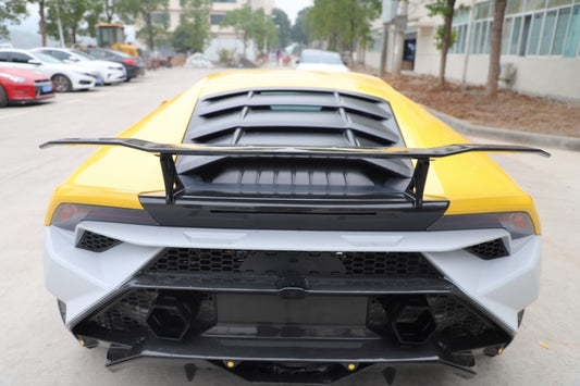 Lamborghini Huracan Tecnica Performante Evo LP610 LP580 2015 2016 2017 2018 2019 2020 2021 2022 2023 2024 with Aftermarket Parts - Man Style Rear Wing Dry Pre-preg Carbon Fiber from Aero Republic