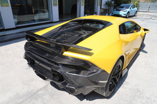 Aero Republic Tecnica Style Engine Hatch for Lamborghini Huracan Tecnica Performante Evo LP610 LP580 2015-2024 Dry Pre-preg Carbon Fiber
