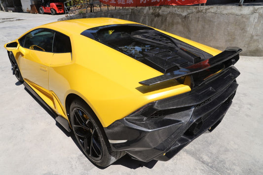 Lamborghini Huracan Tecnica Performante Evo LP610 LP580 2015 2016 2017 2018 2019 2020 2021 2022 2023 2024 with Aftermarket Parts - Tecnica Style Trunk Dry Pre-preg Carbon Fiber from Aero Republic